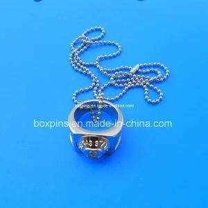 Baseball Mbl Metal Championship Ring Necklace (ring 1224)
