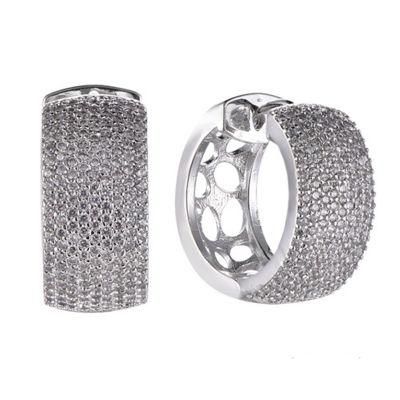 925 Silver CZ Hoop Earring for Christmas Promotion Sales