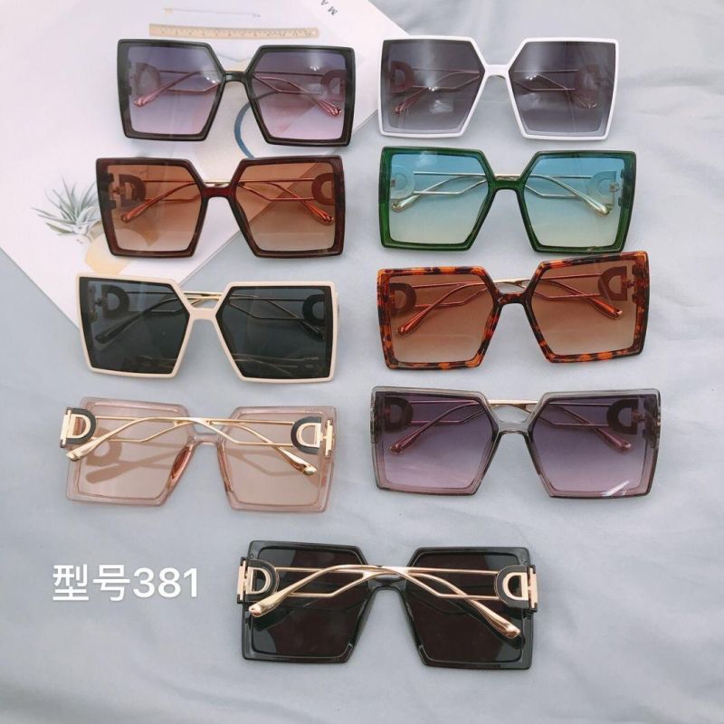 2022 Color Fashion Square Metal Chain Trendy Women Gradient Shades Men River