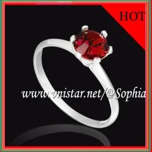 Fashion Silver Ruby Ring