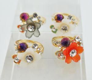 Fnew Style Finger Ring with Flower Decorated (FR9500)