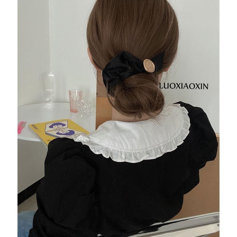 Fashion Jewelry Black Handmade Bow Hairband Hair Rope Headpiece