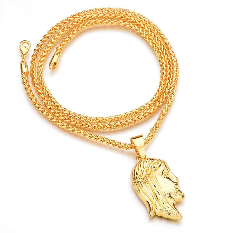 Hiphop Fashion Crystal Stone Angel Wings Necklace