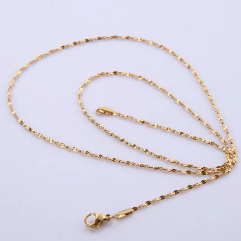Stainless Steel Jewelry Necklace Twisted Serpentine Chain for Women