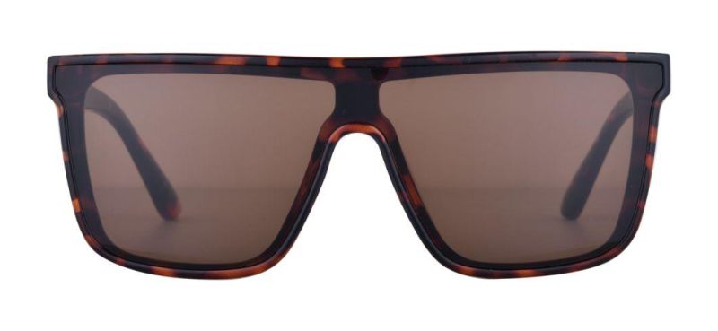 Mzhs220304-Oversize Sunglasses One Piece Fashion Women Men Sunglasses Tortoise Square Sunglasses