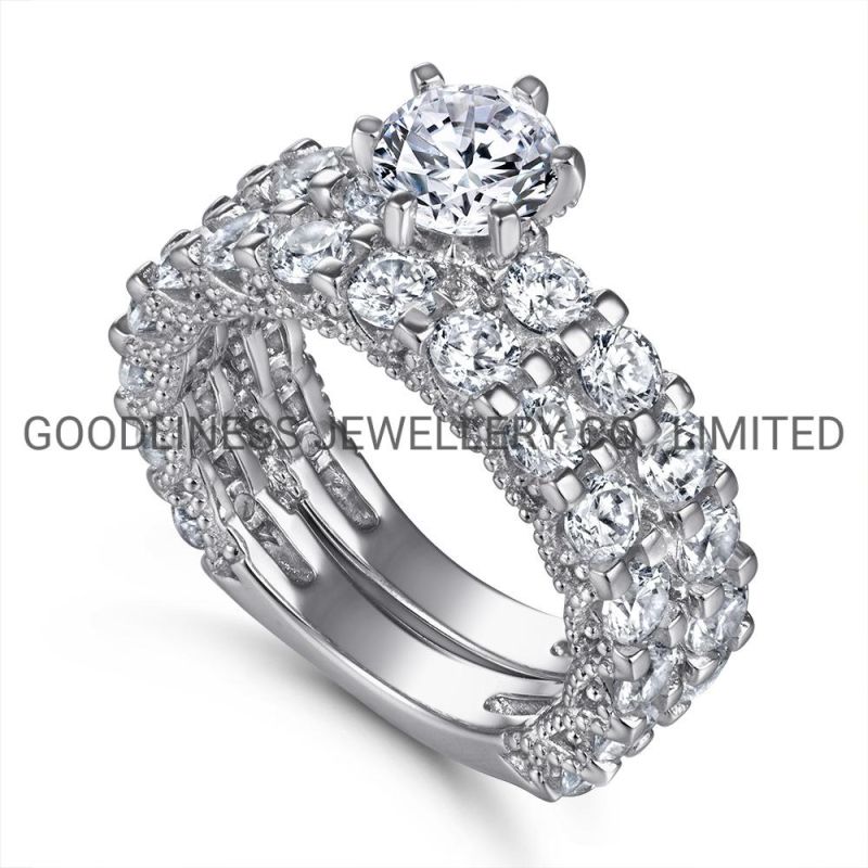 925 Silver Women Wedding CZ Jewelry Rings