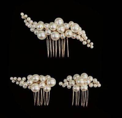 Bridal Wedding Full Pearl Hair Comb Hair Pin Hair Vines Headpece