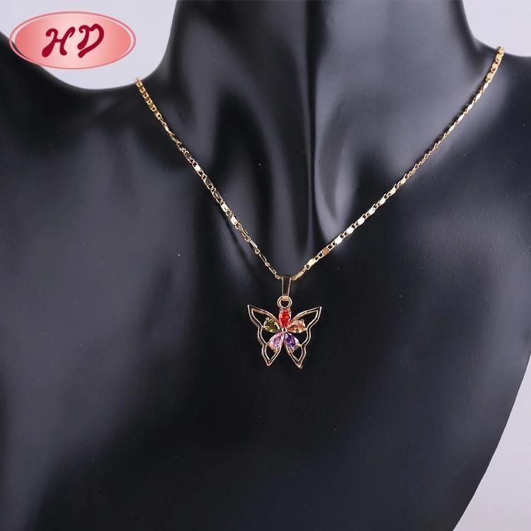 Fashion Wholesale Costume Imitation Hengdian 18K Gold Plated Earring Sets Pendant Necklace Jewelry