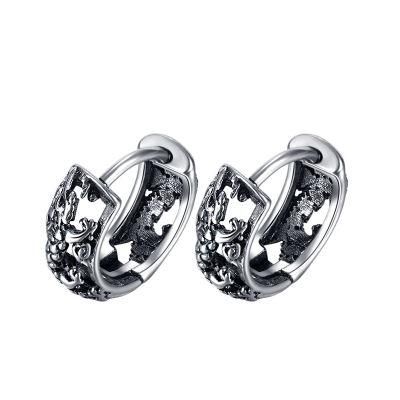 Jewelry Custom Fashion Women Silver Earrings 925 Sterling Silver Twisted Dome Earrings Hoop Earrings