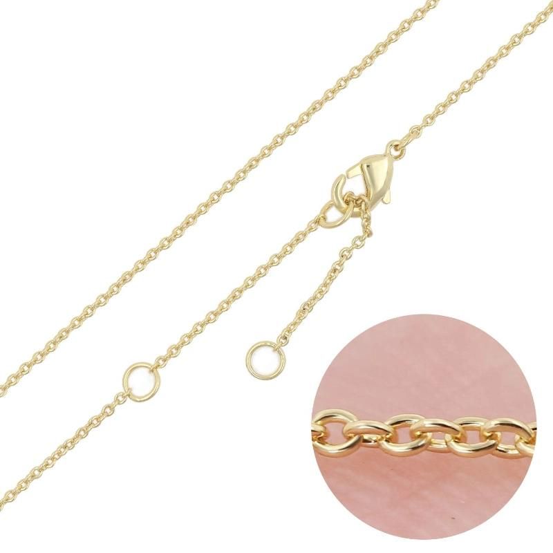 Factory Wholesale High Quality 316L Stainless Steel 14K 18K Gold Plated Cable Cross Chain Necklace Accessories