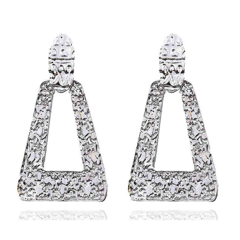 Women Vintage Big Geometric Hanging Earring Fashion Imitation Jewelry