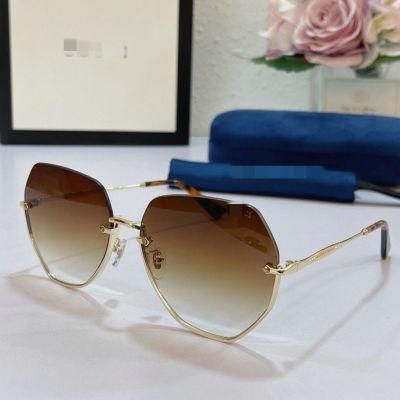 Sunglasses Women Fashion Retro Metal Big Frame with Small Face Sunglasses Women Fashion Sunglasses