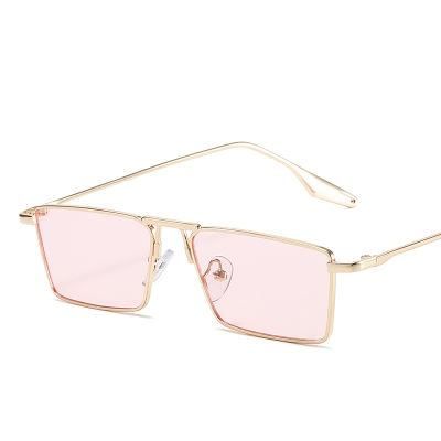 Trendy Sunglasses Sunglasses Light Green Main Color Metal Square Small Frame Personalized Sunglasses