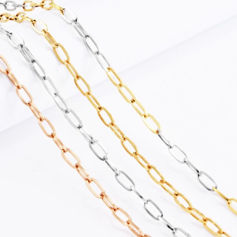 Custom Jewelry Gold Plated Fashion Layering Necklace Square Wire Cable Chain for Jewelry Making