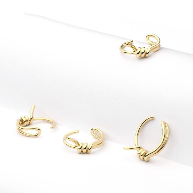 Delivste and Interesting Curved Appearance Copper Rings