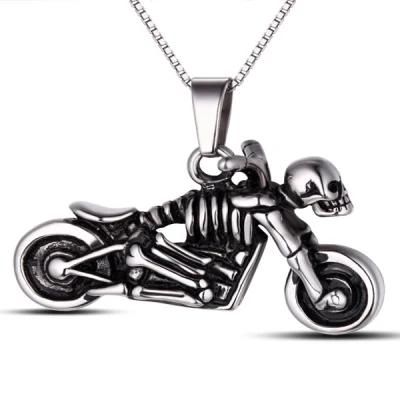 Trendy New Design Metal Skull Motorbike Pendant