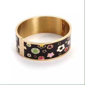 Fashion Enamel Bangle Gold Plated OEM Is Welcomed