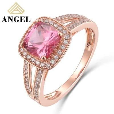 Hip Hop Big Cubic Zirconia Moissanite Fashion Accessories Fashion Jewelry Gold Plated Charm Women Trendy Ring