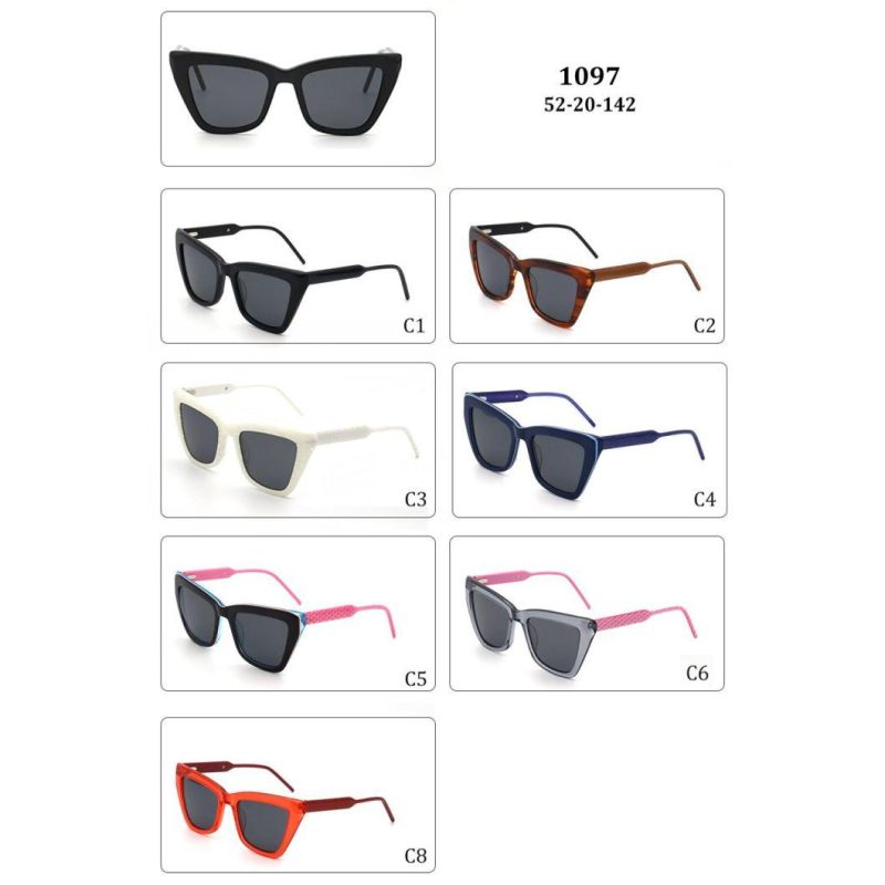 Modern Design Polarized Acetate Sunglasses High Quality Luxury Square Glasses Custom Logo Fashion Glasses for Women Men