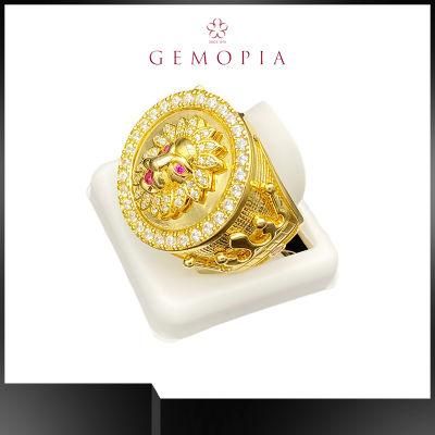Popular Hip-Hop Ring with Lion Head