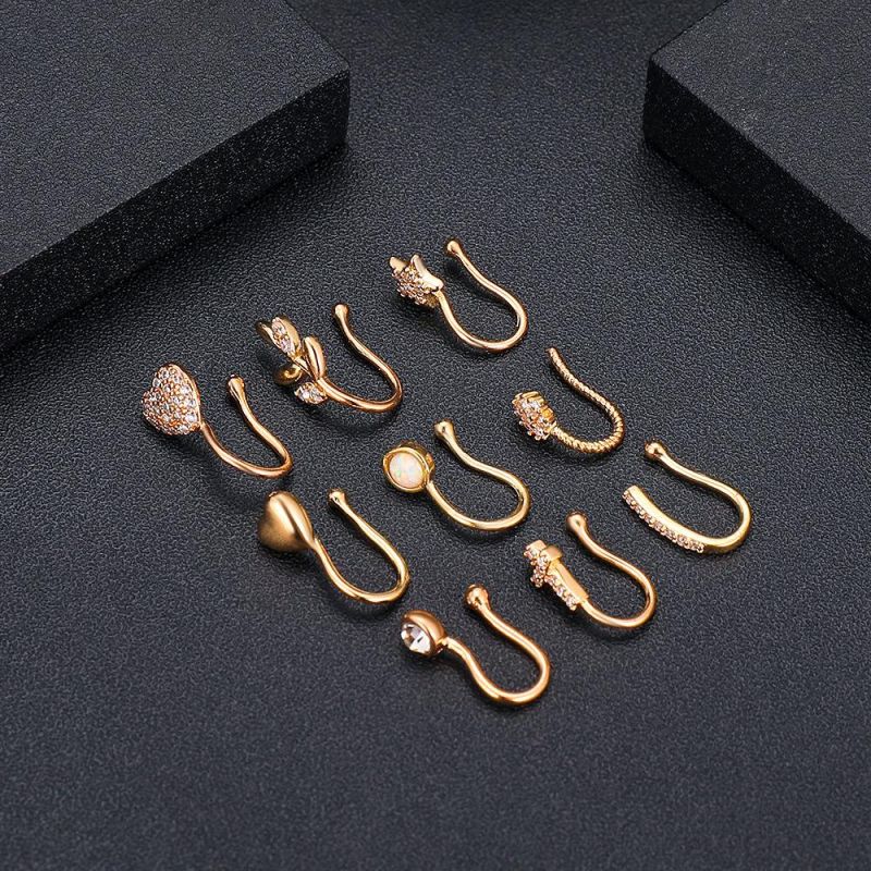 New Brass Non-Piercing Nose Clip Collection (Sold by piece)