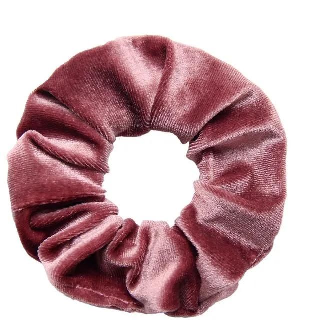 Fashion Creative Color Tie Dye Hair Tie Scrunchies Velvet Pink Hair Bands for Girls Ponytail Tie Hair Accessories