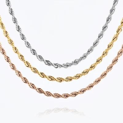 Stainless Steel Jewelry Rope Chain Jewelry for Necklace Bracelet Anklet Making with Clasp