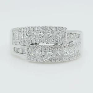 Excellent 925 Sterling Silver White CZ Wedding Ring