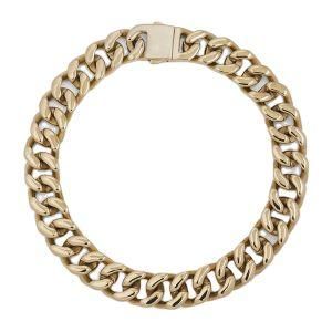 Custom All Size Miami Gold Colors Stainless Steel Cuban Link Chain Choker Necklace for Jewelry Making