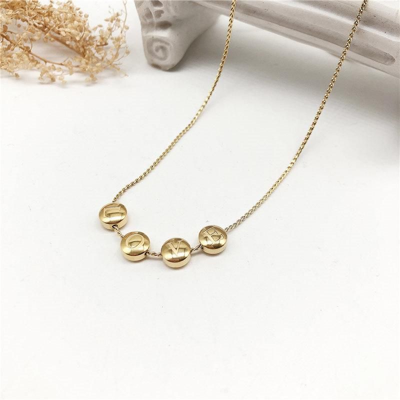 Manufacturer Custom Great Quality Fashion Jewelry Women PVD jewellery 18K Gold Plated Stainless Steel Fashion Necklace