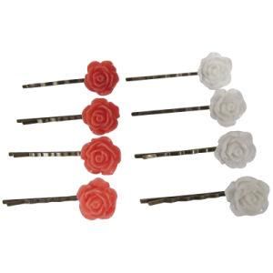 Jaffaite and Metal Flower Hair Pins (DFHP1210)