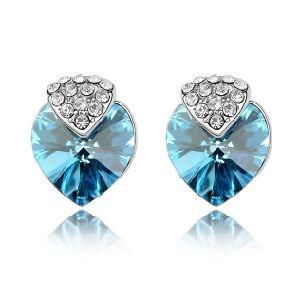 Blue Austrian Crystal Earrings Fashion Jewelry