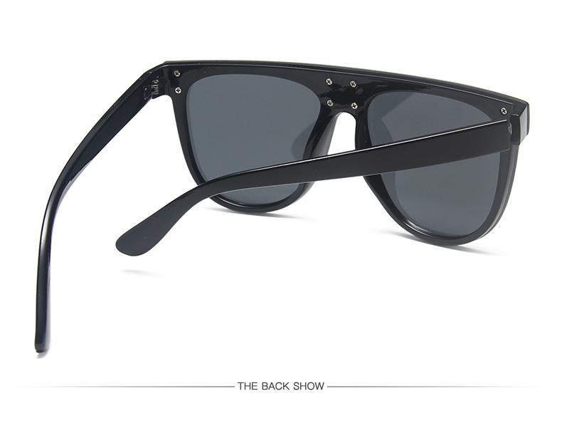 One-Piece Big Frame Sunglasses Fashion Rivet Colorful Mercury Sunglasses