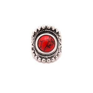 Fashion Women Jewelry Bohemain Single Red Stone Statement Rings