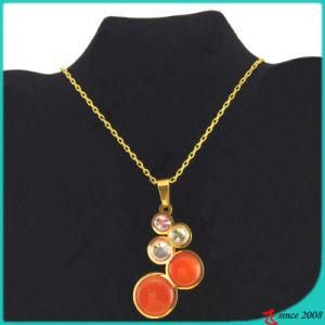 Fashion Colorful Stone Stainless Steel Necklace Wholesale (FN16040902)
