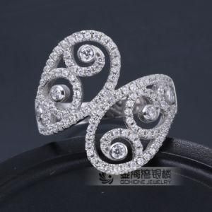 Flower Pattern Silver 925 Finger Ring Jewelry