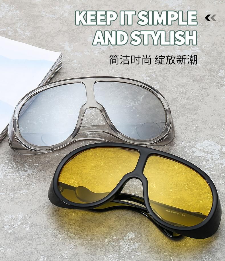 Lbashades Trendy One Piece Big Frame Female Sunglasses 2021 Women Newest Trendy Shades