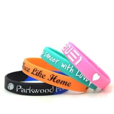 Custom Printed Silicone Wristband Rubber Bracelet for Promotion