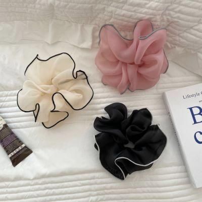 New Large Intestine Hair Tie Contrast Color Mesh Hair Tie