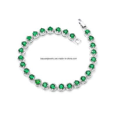 Women Emerald Greentennis Bracelet, Measures 7.5 Inches CZ Bracelet Bridal CZ Bracelet Fashion Bracelet
