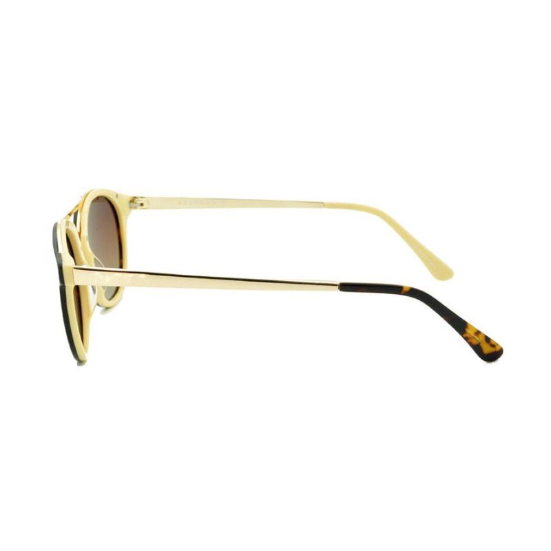 2017 Designed Round Shape with Metal Temple Fashion Acetate Sunglasses