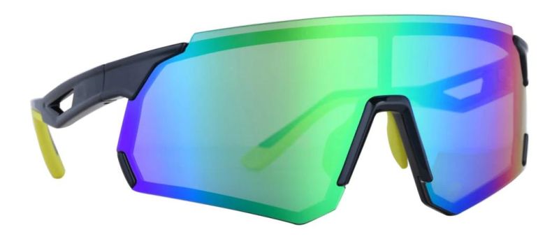 Mlt220302-2 Cool New Free Sample Bike Riding Nylon Premium Quality Cycling Glasses Sports Glasses with Green Revo