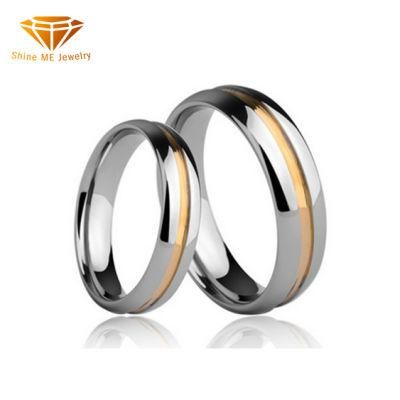 High Quality Jewelry Tungsten Ring Titanium Ring Fashion IP Rose Gold Couple Ring Tst2835