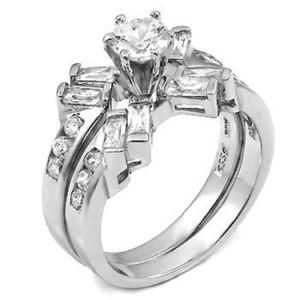 Fashion Jewelry Accessory 925 Sterling Silver Engagement Ring