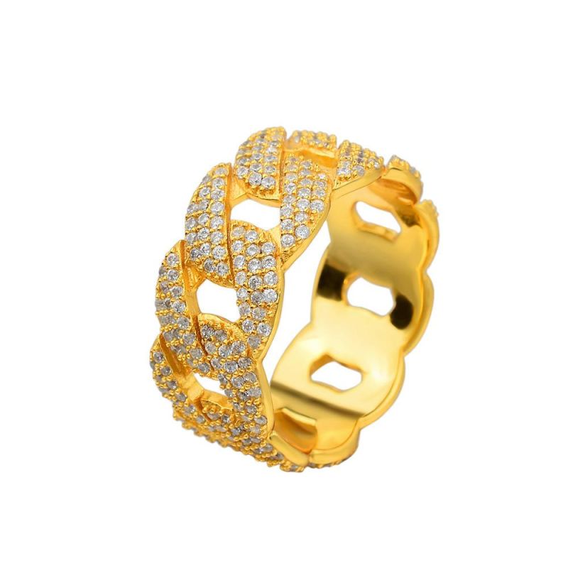 New Style Dubai City 18K Gold 925 Silver Ring Jewelry
