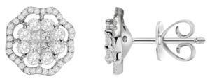 18k High End White Diamond Earring (BLE14)