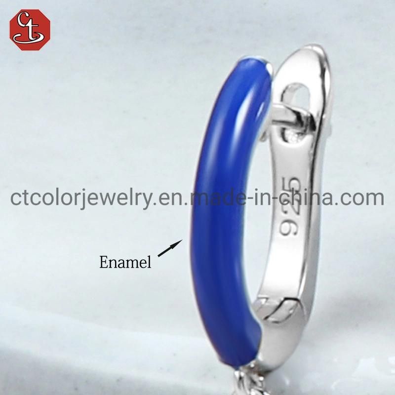 Wholesale Earrings Fashion Bule Enamel Earrings for Women