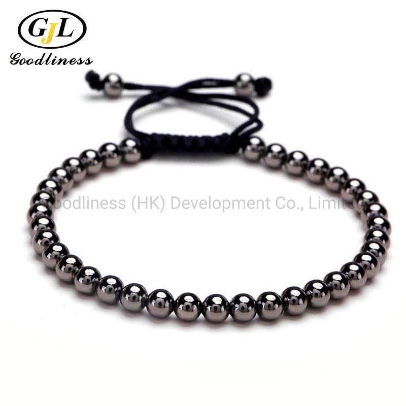 Fashion Titanium Steel Bead Bracelet Chain Length Adjustable Men Bracelet