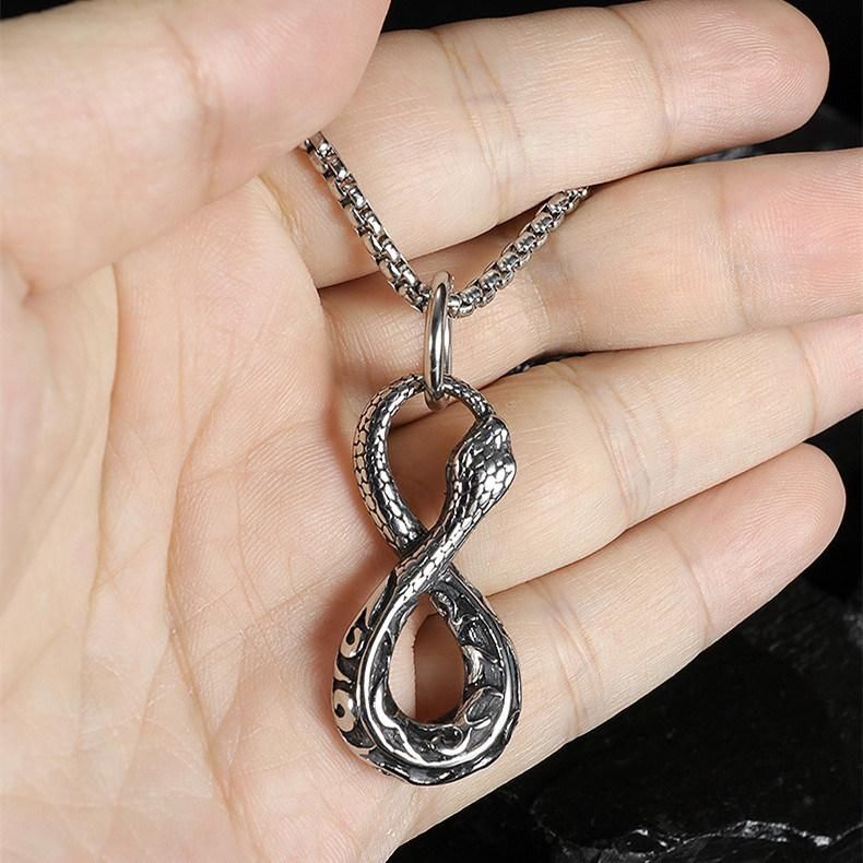 Men′ S Stainless Steel Snake Pendant Necklace