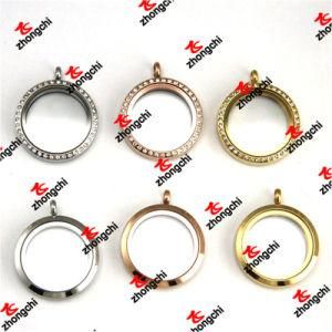 Steel Color/Rose Gold Color/Gold Color Round Stainless Steel Lockets (LSK60128)